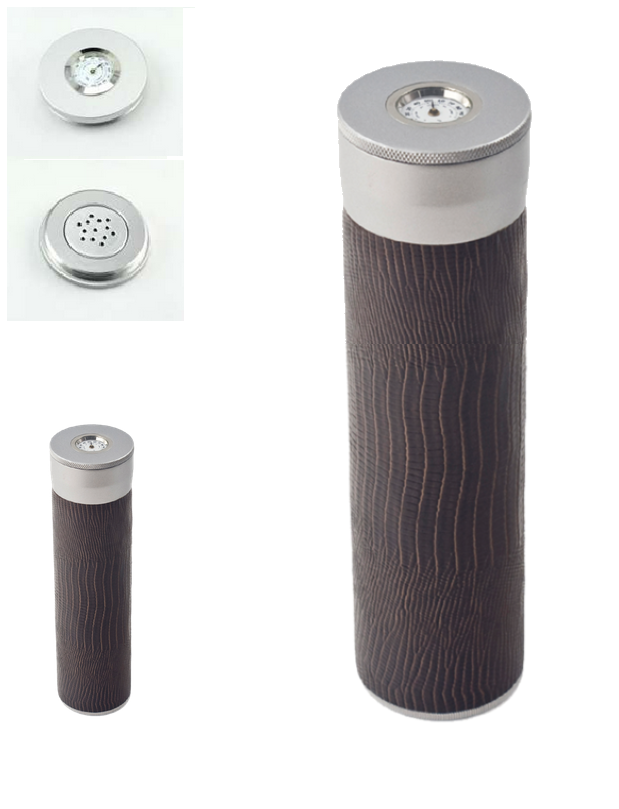 Cigar Tube with Hygrometer Lizard