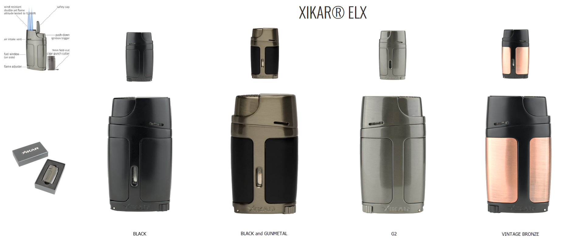 XiKAR Double Jet Lighter ELX